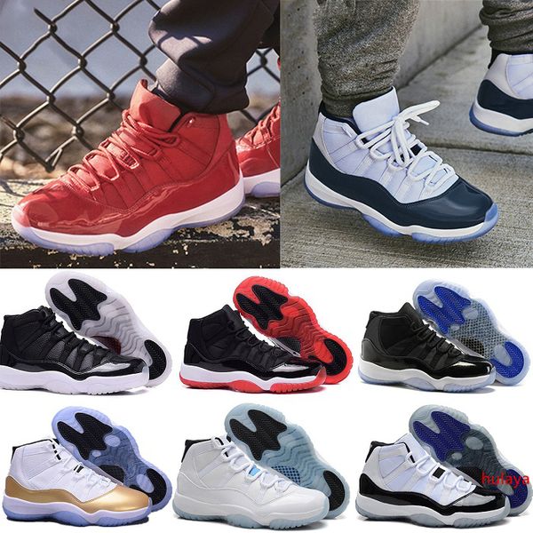

11 gym red chicago midnight navy low navy gum high bred space jam 45 men basketball shoes 11s sports shoes