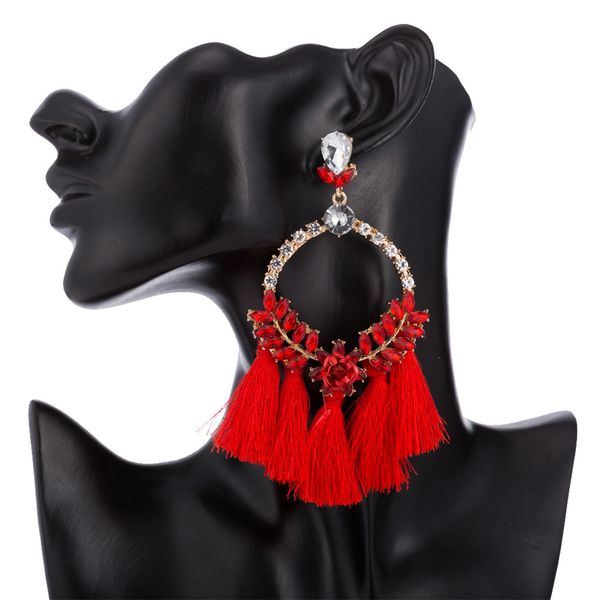 

stud-earrings creative studded leaves geometric circle tassel earrings for women jewelry earings brincos girl earing oorbel, Golden;silver