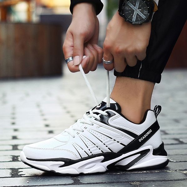 

popular sports mens shoes anti slip running sneakers mens big size walking shoes men lace up men brand sneakers