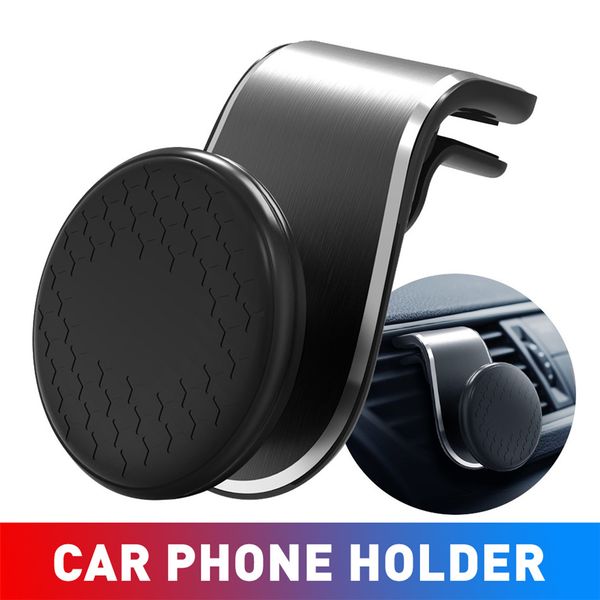 

360 air magnetic non-slip silica gel metal car phone holder mount gps accessories for all smart phone