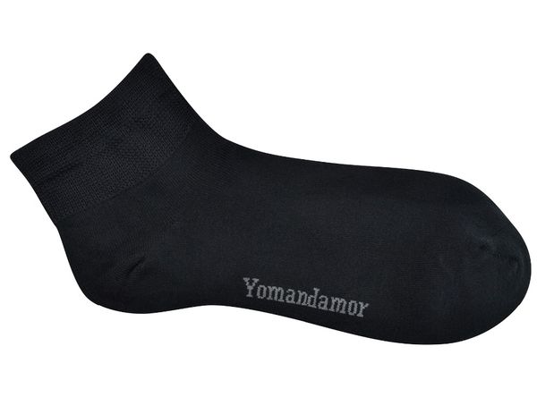 

men socks 5 pairs bamboo non-binding flat-knit ankle diabetic/dress socks with seamless toe(big and tall available, Black