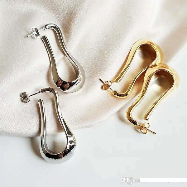 

марка женщины серьги желтый белый позолоченные серьги для девочек женщин для партии wedding nice подарок, Golden;silver