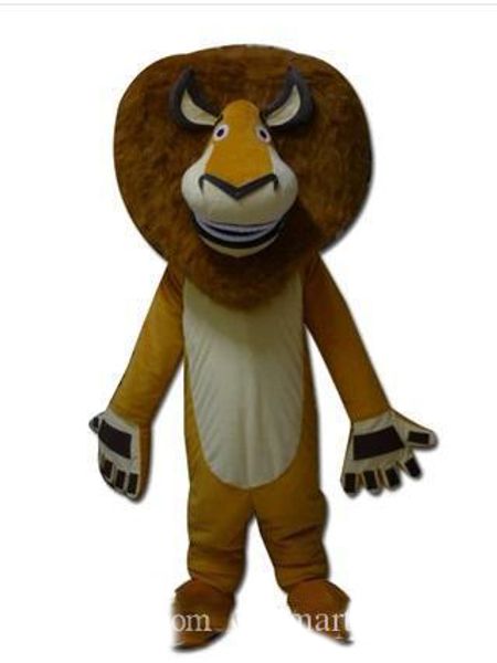 

madagascar lion alex cartoon mascot costume school mascots character men costumes for guys fast ship, Red;yellow