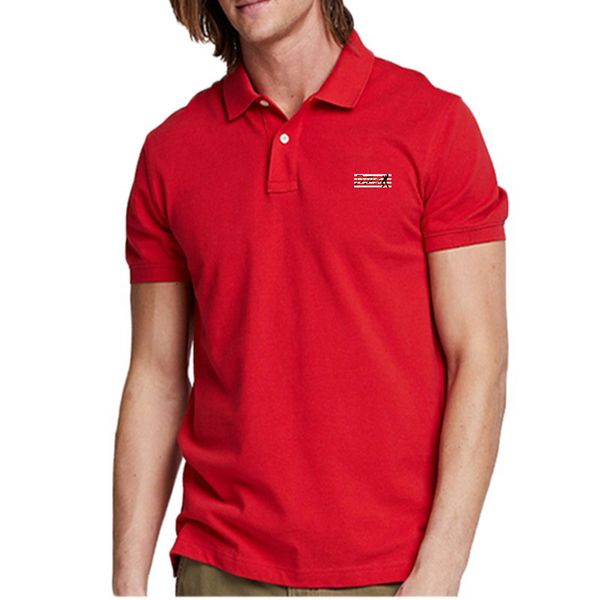 

new arrivals embroidery shirt men's short sleeve 100% cotton shirt male casual business polos tee, White;black