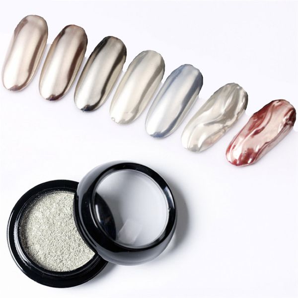 

0.5g/pot champagne silver nail art glitters magic mirror powder manicure uv gel polish decoration pigment ultra thin dust new, Silver;gold