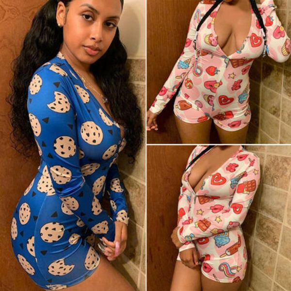 

2020 new womens bodycon ladies one piece elastic long sleeve sleepwear jumpsuit shorts romper bodysuit leotard, White;black