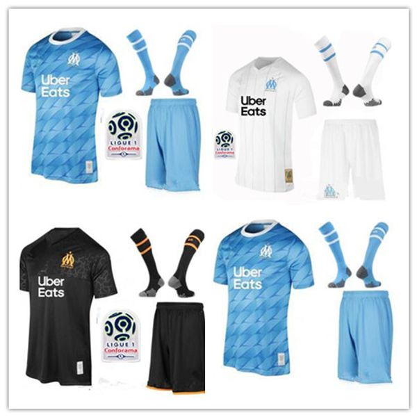 

19 20 Olympique de Marseille Ligue 1 Soccer jersey 2019 202 Marseille Maillot De Foot BENEDETTO THAUVIN adult football shirts kit