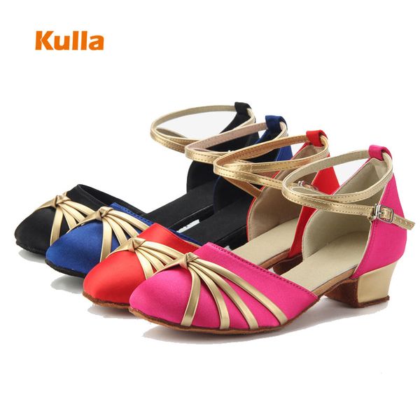 

children's dance shoes women latin dancing shoes kids tango salsa square heels indoor dancing performance woman wholesale