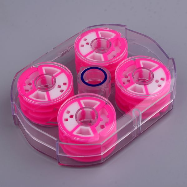 

8pcs fishing main line bobbin spools tackle plastic abs storage box case