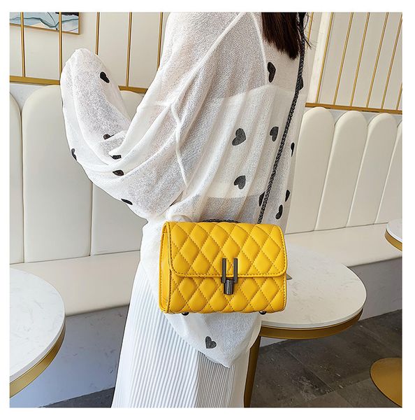 

jiulin ladies' new 2019 small fresh foreign gas rhomboid chain bag with one shoulder oblique satchel