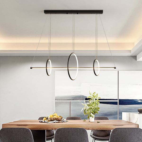 

black/gold modern led pendant lights for dining room living room kitchen room hanging pendant lamp fixtures 110v 220v