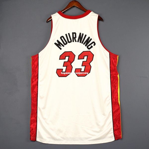 

100% stitched #33 alonzo mourning sewn jersey mens white vest size xs-6xl stitched basketball jerseys ncaa, Gray