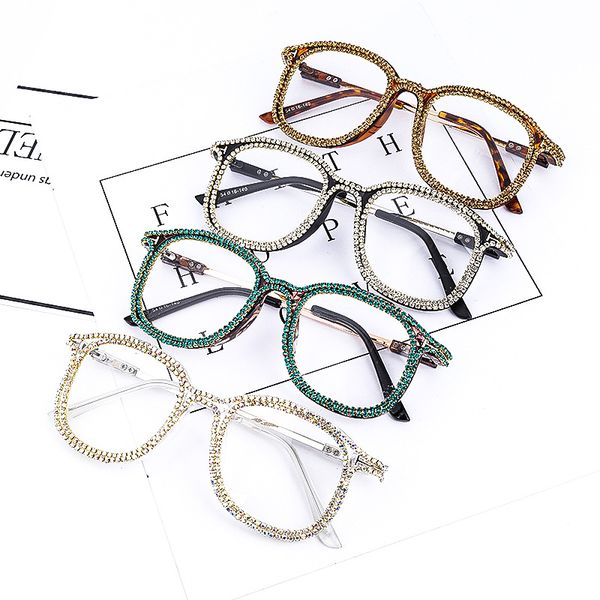 

nauq new rhinestone square sunglasses women 2020 trend retro diamond sunglasses female eyeglasses, White;black