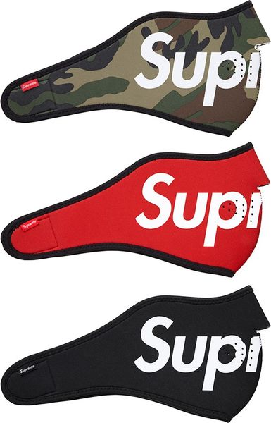 

Sup маска для лица 14FW Streetwear Hypebeast Красный черный защитник для лица спорт Hot