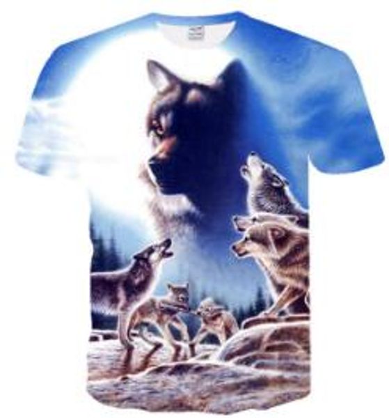 

dressing2020 волк печати футболка мужчины 3d футболка мужская новая летняя персонализированная футболка новинка животных топы футболки мужск, White;black