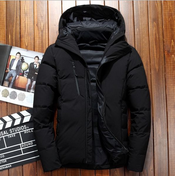 

nice 91% white duck thick down jacket men coat snow parkas male warm brand clothing winter down jacket outerwear, Black