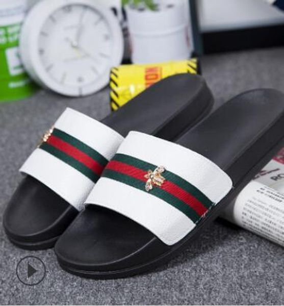 

fashion new sell og9 gucci men women sandals shoes slide summer fashion wide flat slippery sandals slipper flip flop, Black