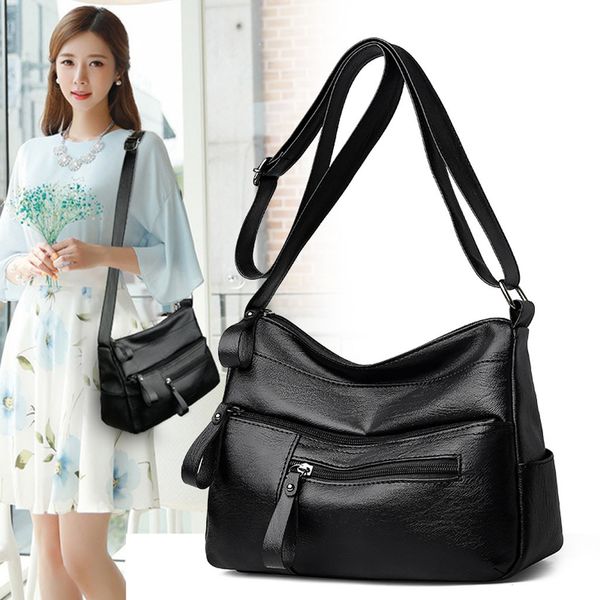 

fashion ladies shoulder bags soft leather mummy bag handbags large-capacity shoulder bag messenger bags mummy