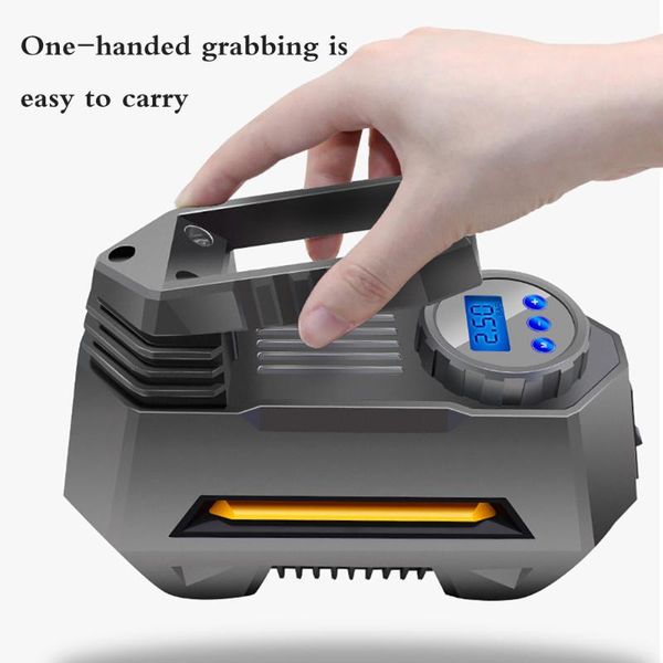 

portable car hand-held air pump charging car tire pump with digital screen lcd display for tire bicycle air compressor kit