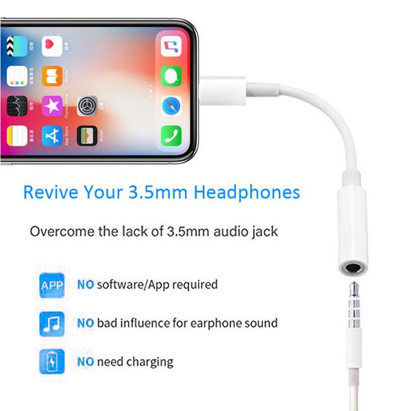 

3 5mm jack audio cable adapter for iphone x x max 8 7 plu port i o 12 3 aux plitter headphone converter acce orie