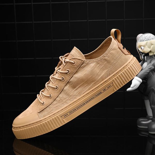 

2020 high-quality new men's shoes breathable canvas shoes men's casual sports students running, Black;red