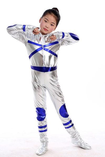 

children's anime drama robot stage cartoon performance costume child astronaut spacesuit modern dance costume, Black;red