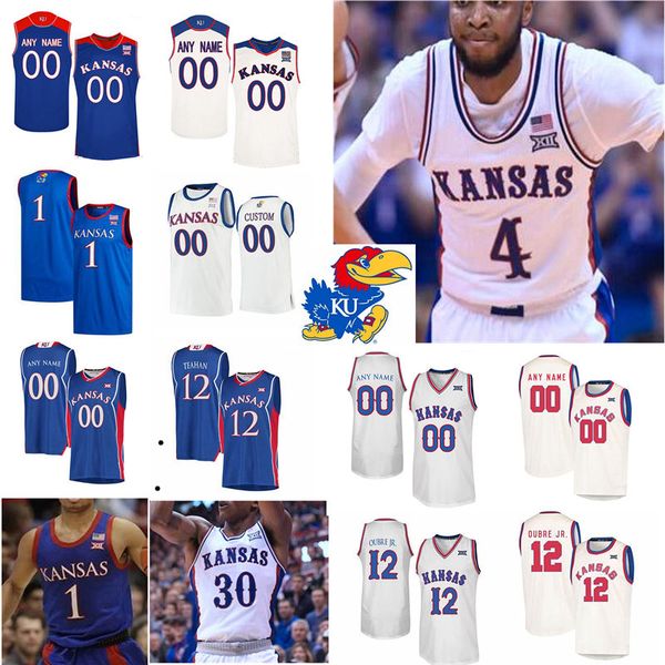 

kansas jayhawks jerseys frank mason jersey devonte' graham sviatoslav mykhailiuk kelly oubre lagerald vick basketball jersey custom sti, Black