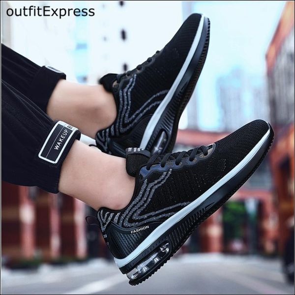 

2020 tennis shoes for men summer men air sneakers lace up low jogging shoes man athletic footwear breathable walking sports