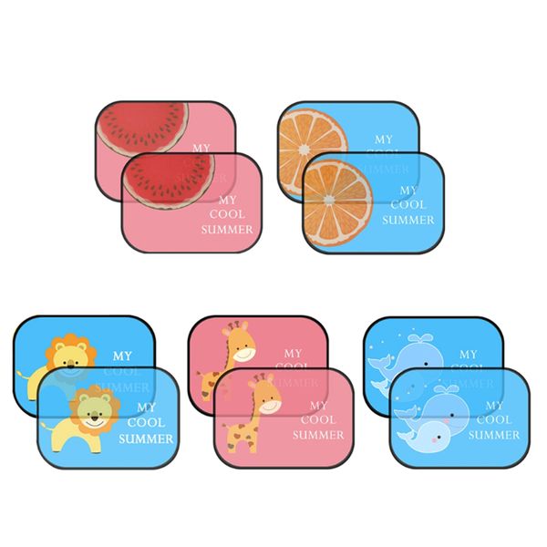 

new arrival 1 pair 44x37cm car sunshade kids baby cute cartoon car side window sunshade sun visor universal