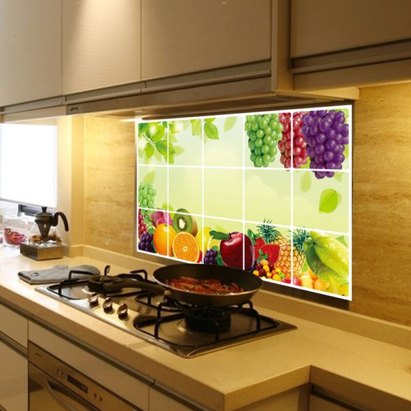 

кухня oilproof стикер стены съемный diy анти нефть печать стикеров стены home decor