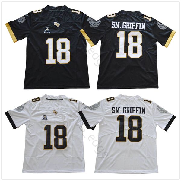 

2018 2019 ncaa ucf university of central florida #18 sm. griffin jersey home away white black 18 sm shaquem griffin college football jerseys