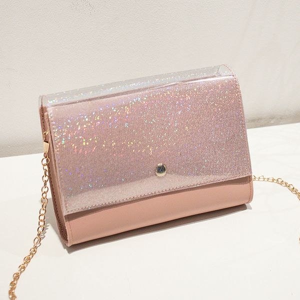 

transparent bag women's new fashion trend chain bag small shoulder korean crossbody