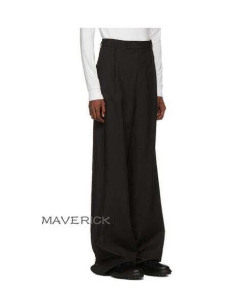 

2020 tide brand european and american style stage personality ultra long high waist wide leg pants men and women same trousers, Black