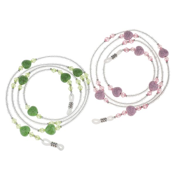 

beaded eyeglasses sunglasses chain lanyard necklace glasses neck strap 2pcs
