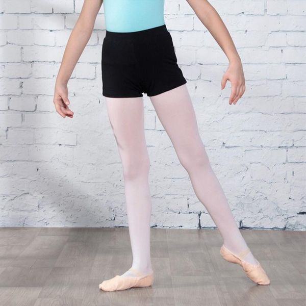 

girls elastic waistband shorts bottoms kids summer dancewear boy-cut children's shorts for sports gymnastic workout, Black;red