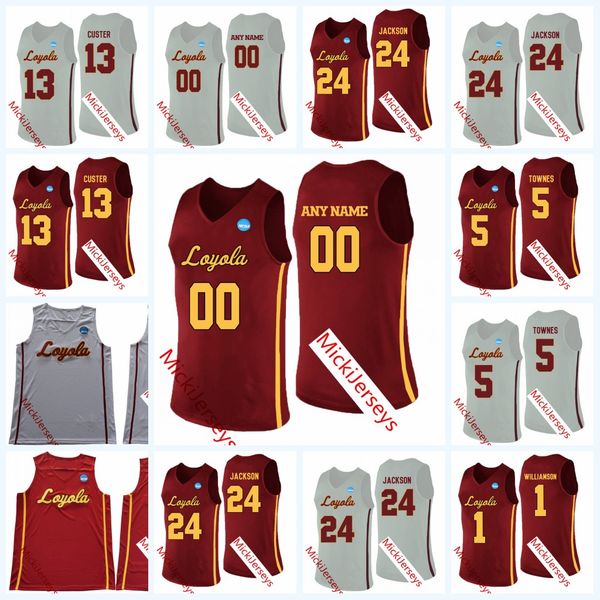 

пользовательские ncaa лойола ramblers college basketball джерси clayton кастер бен ричардсон aundre джексон marques таунс лойола ramblers дж, Black;red