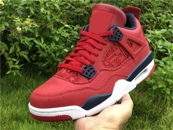 

2019 new authentic air se 4 fiba basketball shoes world cup retro gym red flight 4s jumpman logo ci1184-617 men sports sneakers with box, White;red