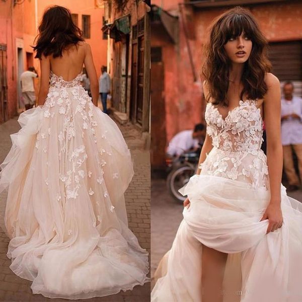 

charming sweetheart neck a-line wedding dresses applqiues button back court train bridal wedding gowns robe de mariage bridal dresses, White