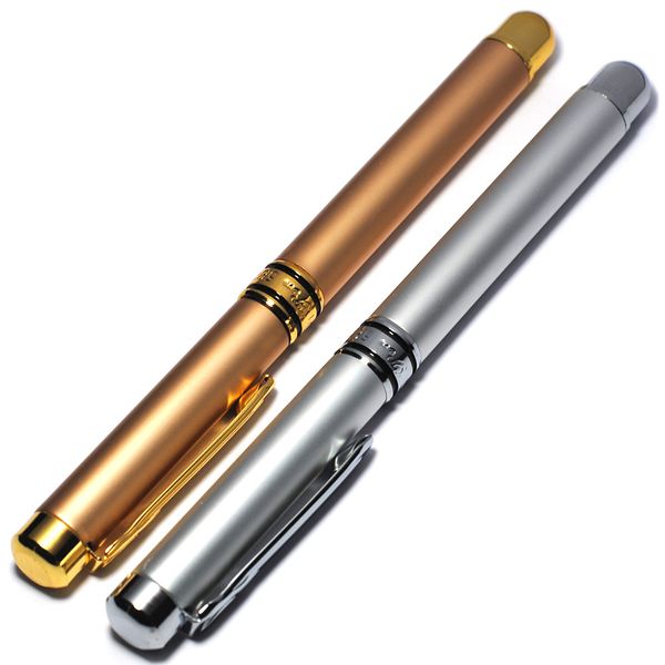 

0.5mm black ink metal silver gold color business office medium nib rollerball pen roller ball ballpoint pens, Blue;orange
