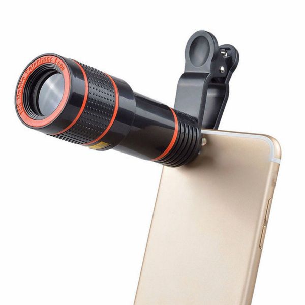 

universal cell phone camera 12x telep zoom camera fisheye wide-angle macro lens outdoor 14 times x mobile phone lens telescope