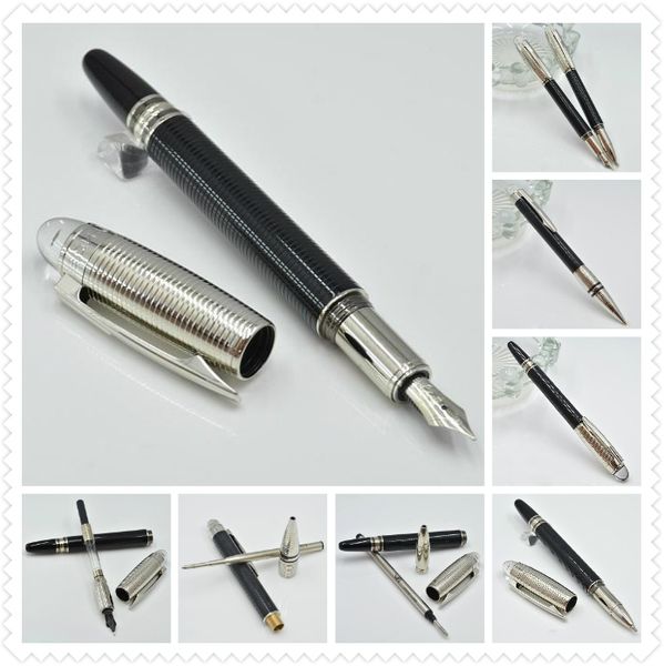 

black resin ballpoint pen / roller ball pen / fountain pen with crystal head office stationery luxury writing ink pens gift