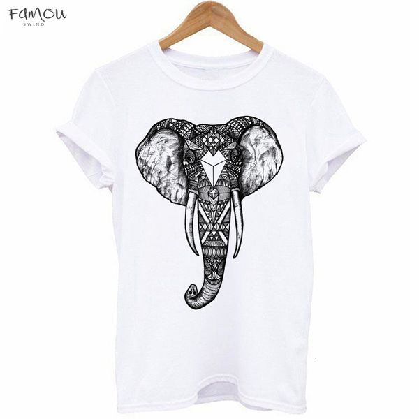 

повседневная футболка топы футболка короткая mouw kawaii слон с принтом camisetas mujer женская футболка o -neck белые футболки, White