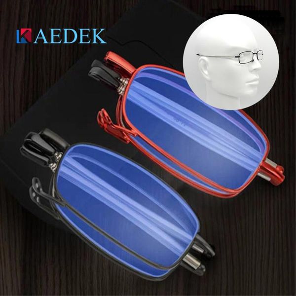

kaedek fashion folding anti-fatigue anti-blue-light small reading glasses computer for sight with diopters with original, White;black