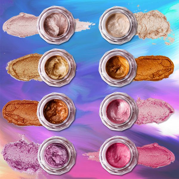

jelly gel eye shadow highlighter powder 8 colors 3d face contour brighten skin facial make up