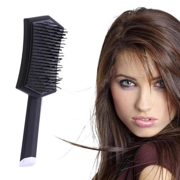 

pro rubber massage hair brush comb entangle diamond hair combs hairdressing tools supplies brushes scalp detangling hairbrushes, Silver