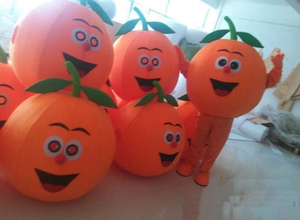 2019 fábrica venda quente orange fruit traje da mascote terno para qualquer tamanho traje da mascote terno Fancy Dress Personagem de Banda Desenhada Partido Outfit Terno
