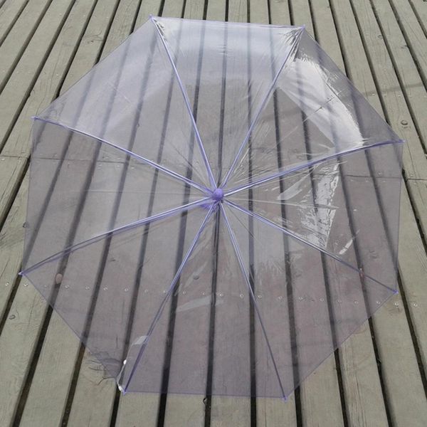 

stick clear 8 parasol straight handle dome geometric handle solid long rain umbrella long transparent 300g