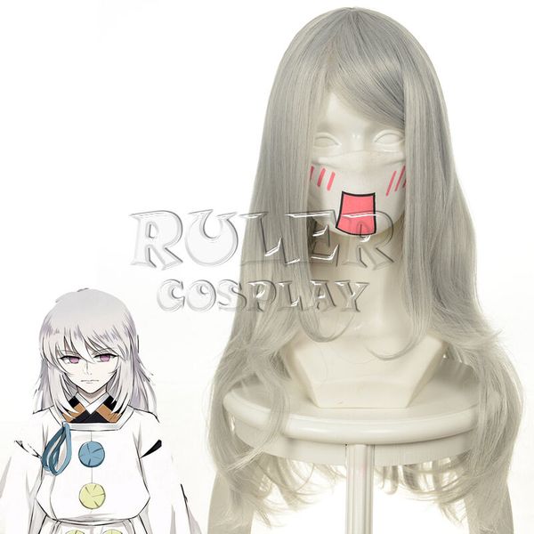 

anime inuyasha hakutoshi silver gray cosplay wig, Black