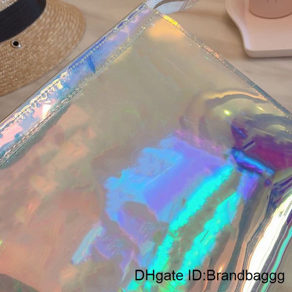 

2020 dazzle men clutch laser flash pvc clutches handbags transparent duffle bag brilliant colour handbags bag