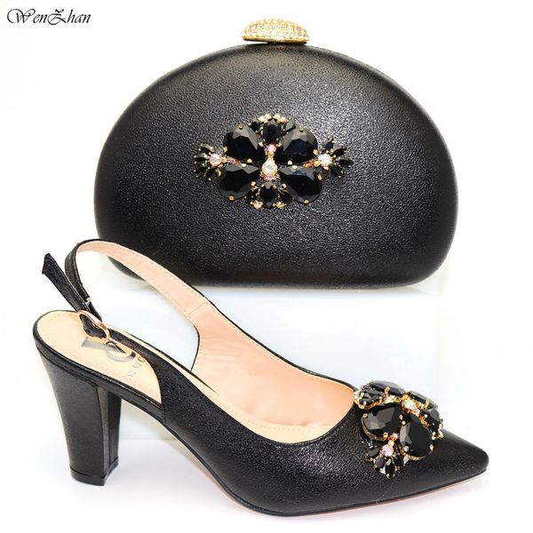 

dress shoes wenzhan black italian and bag to match arrivals with accessories set for party 38-42 c910-31